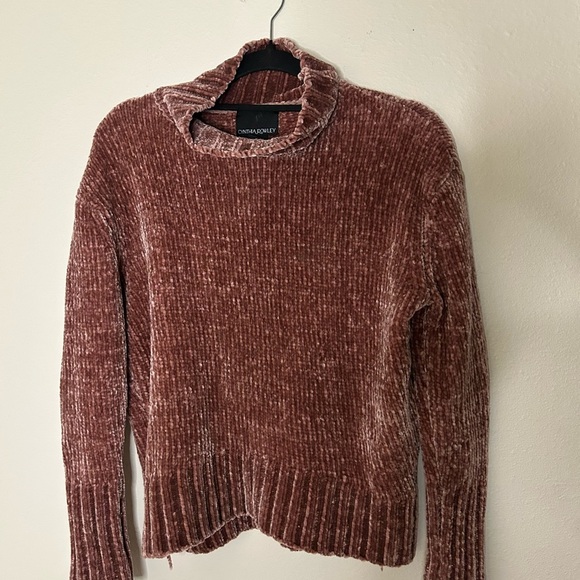 Cynthia Rowley Tops - Cynthia Rowley Chenille Turtleneck Sweater - Burgandy rust